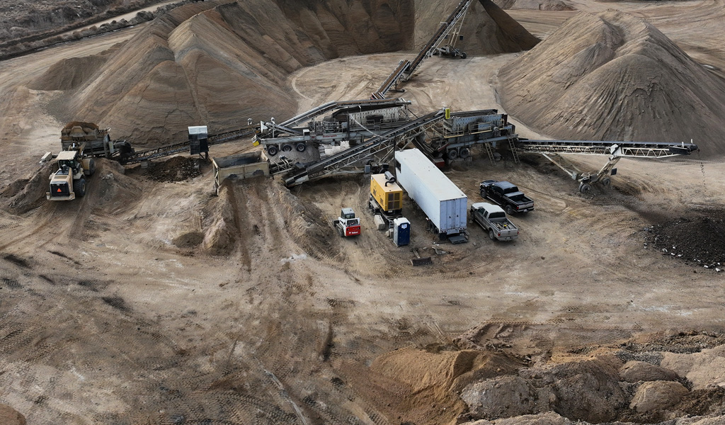 quarry top view